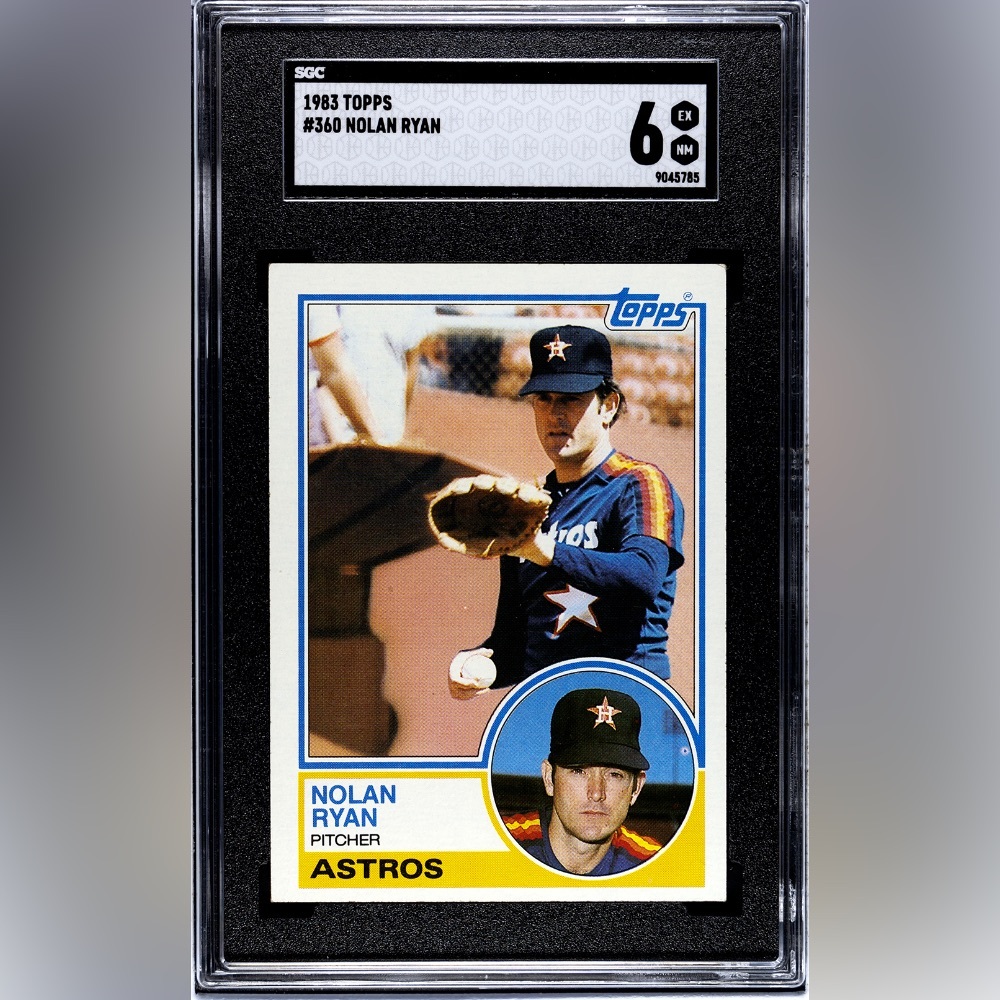 Topps Astros Baseball Card with Blue and Red Accents